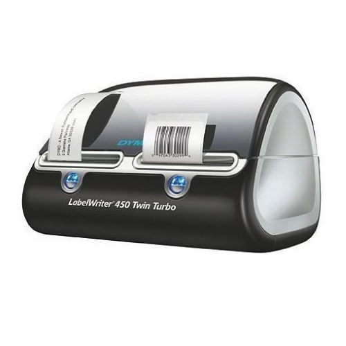 DYMO LabelWriter 450 Twin Turbo - Stampante per etichette - termico diretto - Rotolo (6,2 cm) - 600 x 300 dpi - fino a 71 etichette/min - capacità 2 rotoli - USB